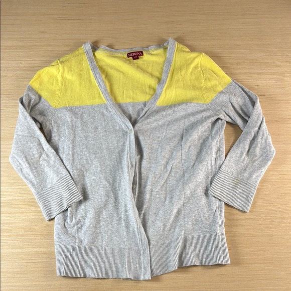 Merona Yellow and‎ Gray Sweater - Picture 1 of 4